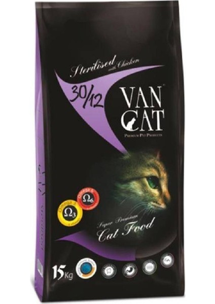 Vancat Sterilised Kısırlaştırılmış Yetişkin Kedi Maması 15 Kg-Zoo