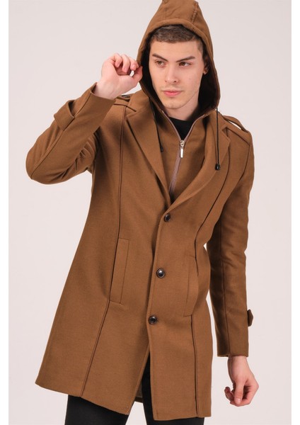 PLT8334 Dewberry Erkek Palto-Koyu Camel modelleri