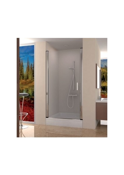 Özelduş Tek Açılır 50-70 cm Arası H180 Şeffaf Cam Duşakabin