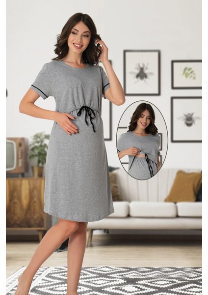 t 8070 Kısa Kol Lohusa Elbise
