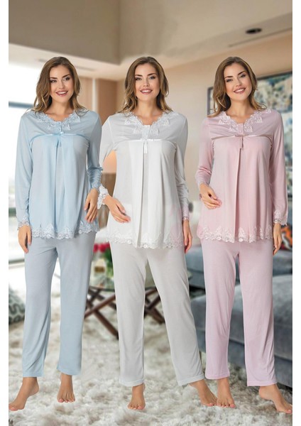 t 7032 Dantelli Lohusa Pijama Takım