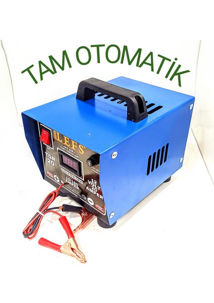 Tam Otomatik Akü Şarj Cihazı 12 V 20 Amper Dijital Göstergeli 180 Ampere Kadar Şarj