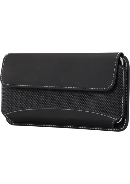 5.7-6.3 Inç Oxford Kumaş Kemer Klipsli Telefon Kılıfı - Siyah (Yurt Dışından)