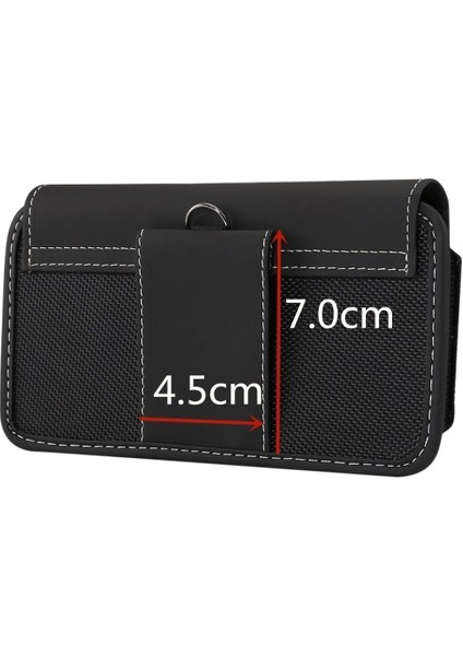 5.7-6.3 Inç Oxford Kumaş Kemer Klipsli Telefon Kılıfı - Siyah (Yurt Dışından) fiyatları