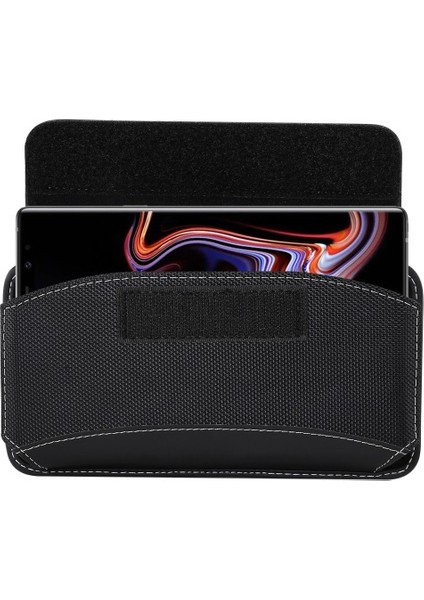 5.7-6.3 Inç Oxford Kumaş Kemer Klipsli Telefon Kılıfı - Siyah (Yurt Dışından) fırsatları