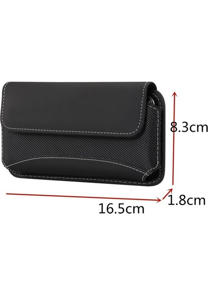 5.7-6.3 Inç Oxford Kumaş Kemer Klipsli Telefon Kılıfı - Siyah (Yurt Dışından) indirimleri