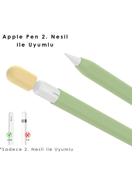 Apple Pencil 2. Nesil Uyumlu Silikon Koruma Kılıfı Lila