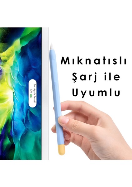 Apple Pencil 2. Nesil Uyumlu Silikon Koruma Kılıfı Lila