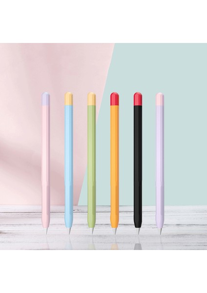 Apple Pencil 2. Nesil Uyumlu Silikon Koruma Kılıfı Lila