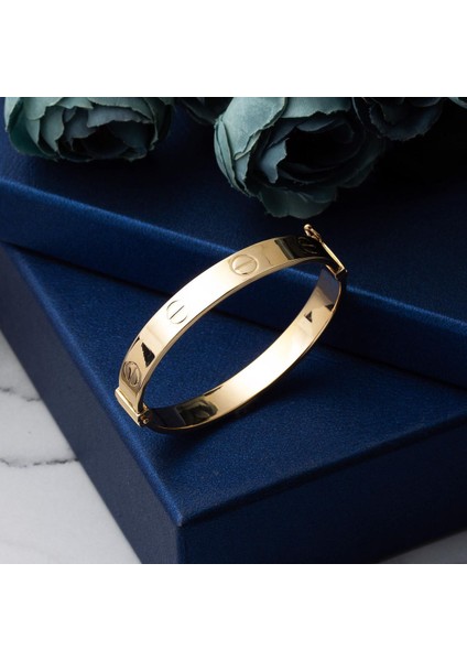 Vidalı Taşsız Altın Kelepçe Genç Bileziği indirimleri