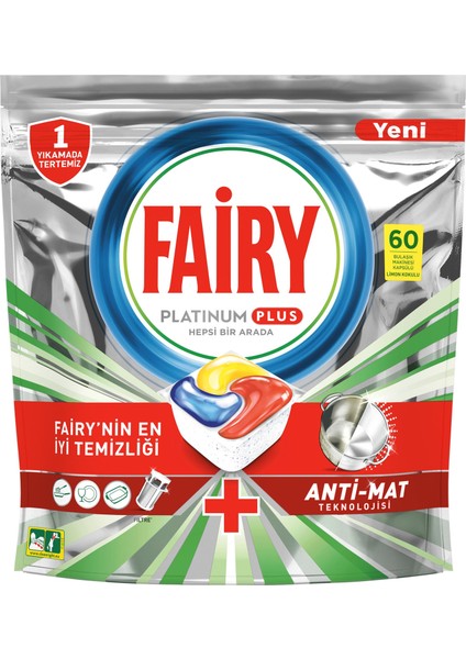 Platinum Plus Bulaşık Makinesi Deterjanı Tableti / Kapsülü 60 Yıkama