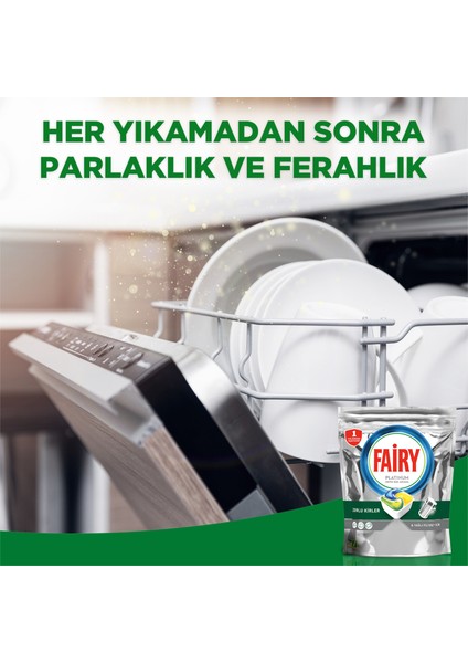 Platinum Bulaşık Makinesi Deterjanı Tableti / Kapsülü Limon Kokulu 180 Yıkama (90x2)