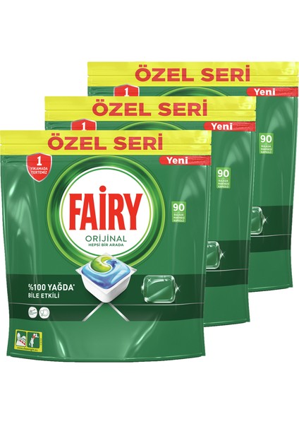 Özel Seri 270 Yıkama Bulaşık Makinesi Deterjanı Tableti / Kapsülü (90x3) fiyatları