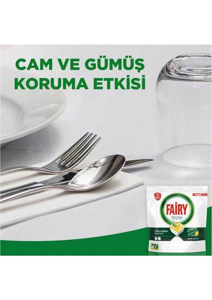 Fairy Hepsi Bir Arada 60 Yıkama Bulaşık Deterjanı Tableti / Kapsülü Limon + Platinum Hijyen 500 ml
