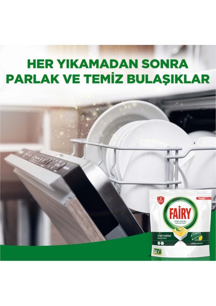 Fairy Hepsi Bir Arada 60 Yıkama Bulaşık Deterjanı Tableti / Kapsülü Limon + Platinum Hijyen 500 ml