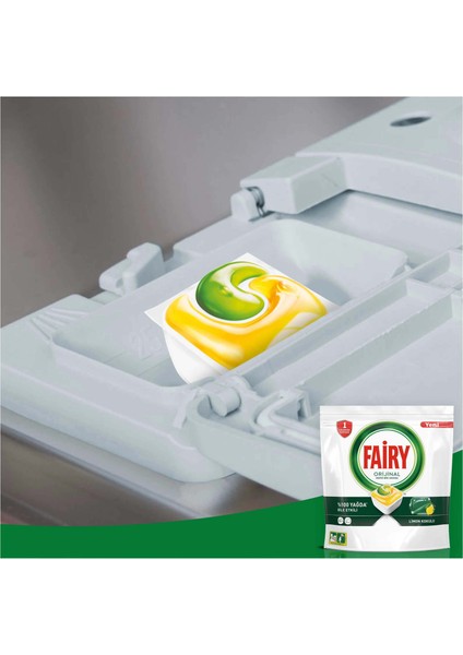Fairy Hepsi Bir Arada 60 Yıkama Bulaşık Deterjanı Tableti / Kapsülü Limon + Platinum Hijyen 500 ml