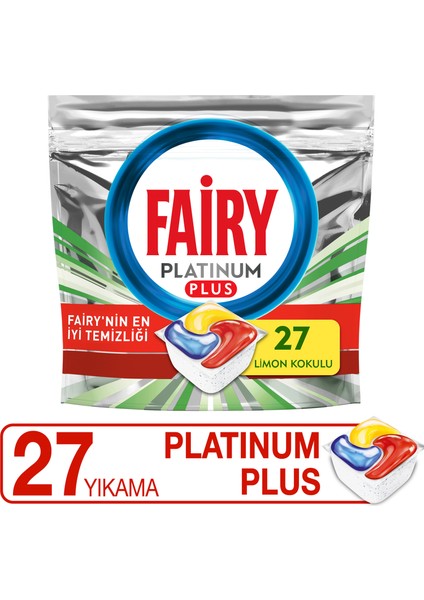 Platinum Plus 27 Yıkama Bulaşık Makinesi Deterjanı Tableti / Kapsülü