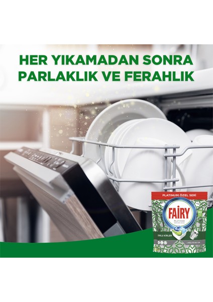 Platinum Green Bulaşık Makinesi Deterjanı Tableti / Kapsülü Özel Seri Limon Kokulu 80 Yıkama