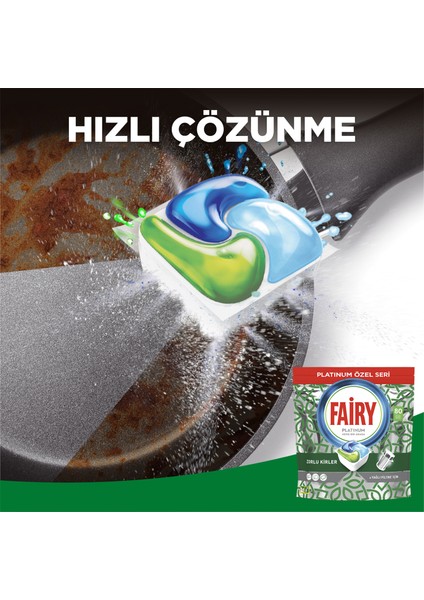 Platinum Green Bulaşık Makinesi Deterjanı Tableti / Kapsülü Özel Seri Limon Kokulu 80 Yıkama