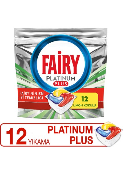 Platinum Plus 12'li Bulaşık Makinası Deterjanı Tableti / Kapsülü