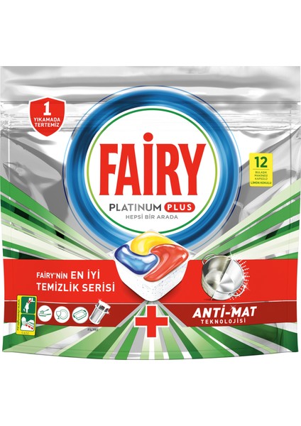 Platinum Plus 12'li Bulaşık Makinası Deterjanı Tableti / Kapsülü fiyatları