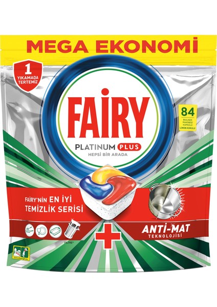 Platinum Plus 84'lü Bulaşık Makinası Deterjanı Tableti / Kapsülü
