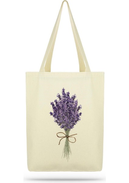 Çınar Bez Çanta Paket Lavender Bunch Kanvas Kumaş Bez Çanta