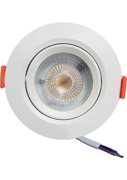 AD01-00500 5W Beyaz Kasa Cob LED Spot Armatür 3000K Günışığı
