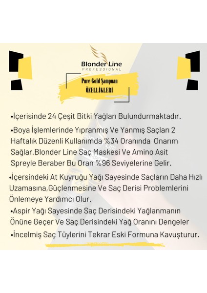 Yanmış ve Yıpranmış Saçlar İçin Yoğun Onarıcı Saç Bakım Şampuanı 300 ml