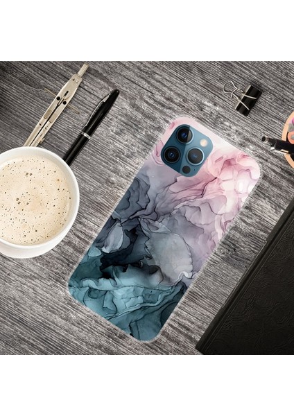 iPhone 13 Pro Için Mermer Desenli Tpu Kılıfı (Yurt Dışından)