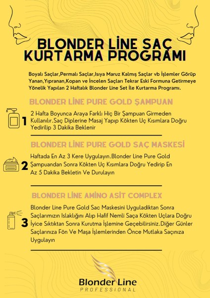 Yıpranmış Saçlar için Acil Kurtarma Seti ( Şampuan & Maske & Sprey ) - 24 Farklı Bitkisel Yağ