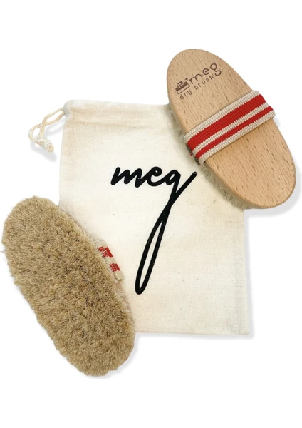 MEG Dry Brush Doğal %100 At Kılı Fırçası