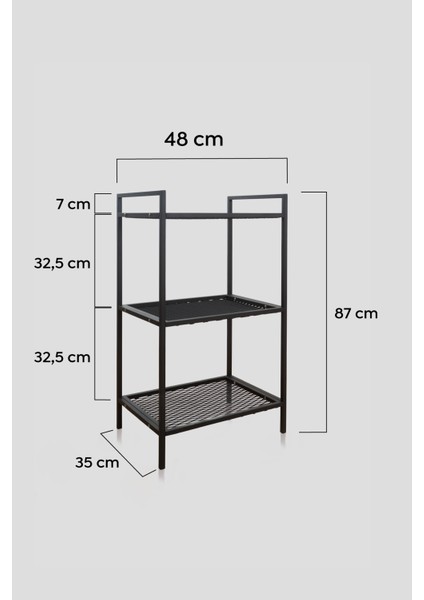 Dekoratif Izgara Desenli Metal Banyo Rafı Havluluk Sabunluk Çok Amaçlı Dolap Banyo Organizer