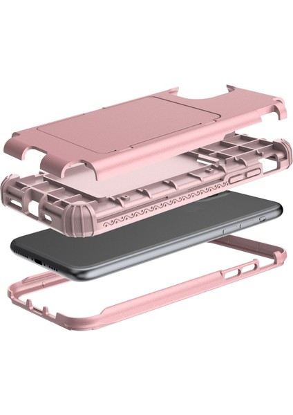 Apple İphone 11 Pro Max 6.5 Inç Için Karbon Fiber Doku Damla Tpu Cep Telefonu Kılıfı - Pembe Altın (Yurt Dışından) modelleri