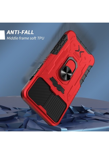 Apple İphone 13 Pro Max Için Temperli Cam Film Destekli Sert Pc + Tpu Hibrit Telefon Kılıfı - Kırmızı (Yurt Dışından) fiyatları