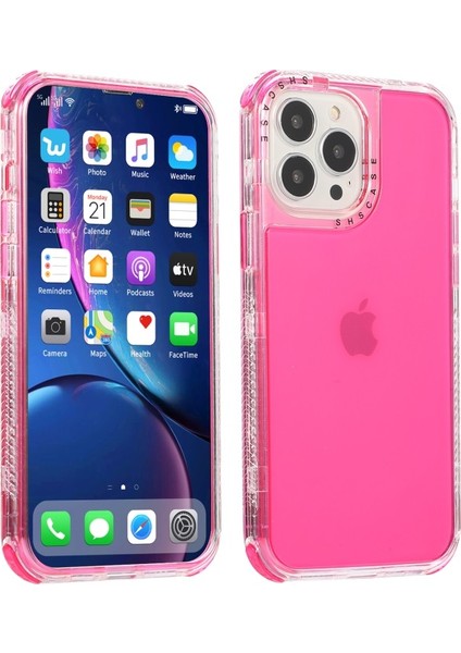 Apple iPhone 13 Pro Için Çok Yönlü Koruyucu Sert Pc+Tpu Telefon Kılıfı - Pembe (Yurt Dışından)