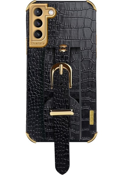 Timsah Derisi Dokulu Pu Deri Bilek Kayışı ile Telefon Kılıfı - Samsung Galaxy S21 5g (Yurt Dışından) modelleri