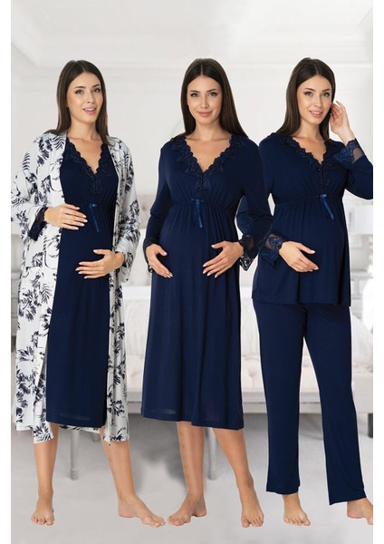 t 8096 Dörtlü Çiçekli Lohusa Seti