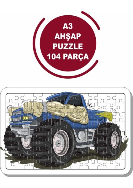 Araba A3 104 Parça Puzzle, Oyuncak, Yapboz