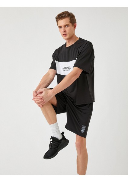 Erkek Slogan Baskılı Spor Tişört fiyatları