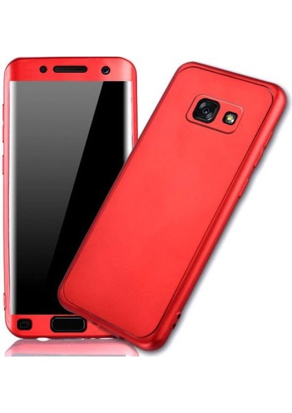 Samsung A3 2017 (A320) 360 Derece Slim Premium Silikon Kılıf Bordo