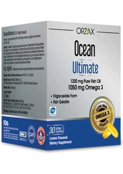 Ocean Ultimate 1200MG Balık Yağı 30 Softjel Kapsül