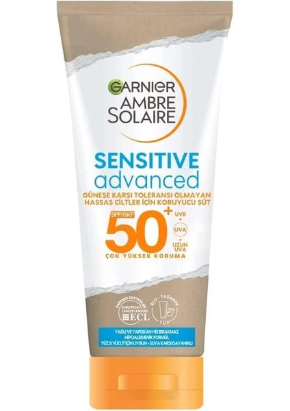 Skin Naturals Ambre Solaire Sensitive Advanced Koruyucu Süt GKF50+ 200ML