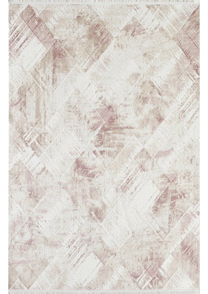 Halı Viera 11612 Pembe Modern Yüksek Kalite Makine Halısı