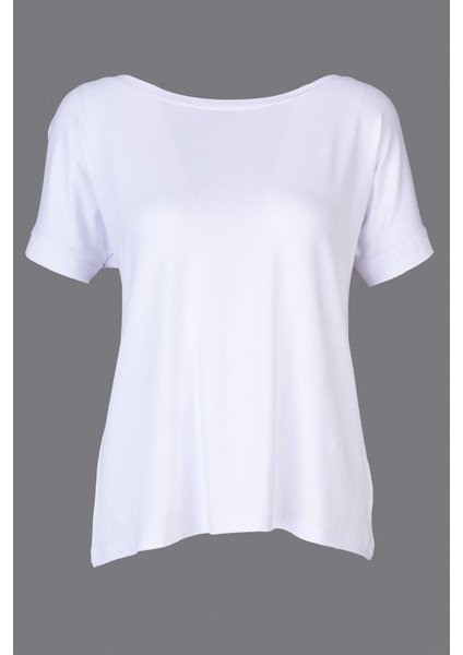 Kadın Kısa Kollu Kayık Yaka Beyaz Bluz fiyatları