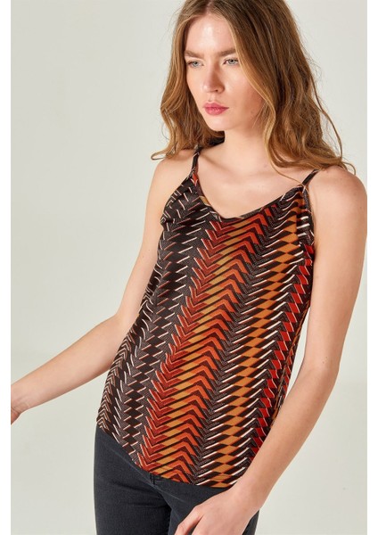 Kadın Çizgili Ip Askılı Çok Renkli Atlet fiyatları