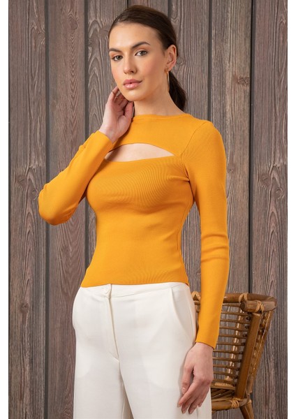 Kadın Degajeli Uzun Kollu Hardal Bluz fiyatları