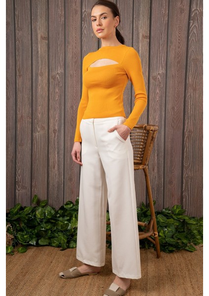 Kadın Degajeli Uzun Kollu Hardal Bluz modelleri