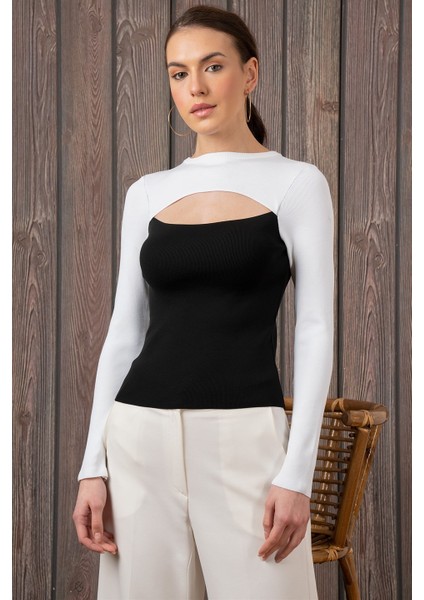 Kadın Degajeli Uzun Kollu Siyah Bluz fiyatları