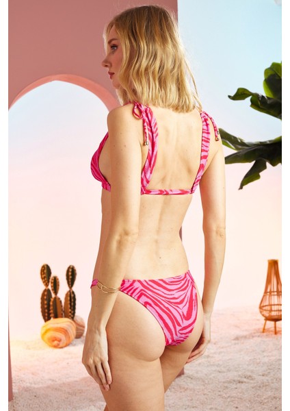 Omzu Bağlama Detaylı Uzun Üçgen Bikini 211228 modelleri